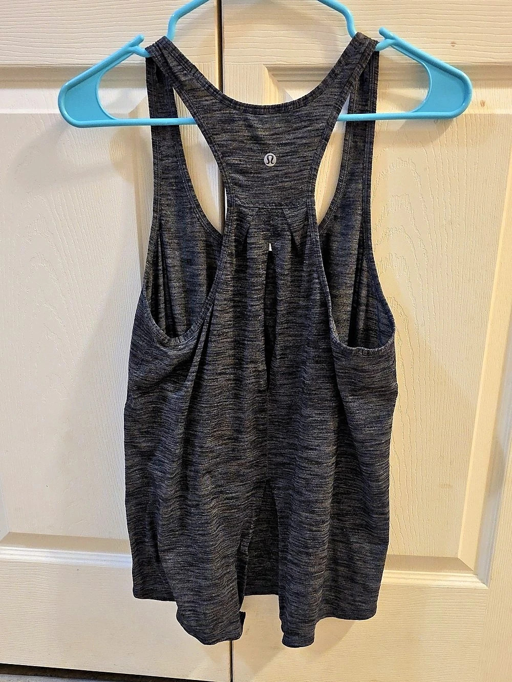 lululemon Essential Tank *Pleated (Tiger Space Dye Black White) ) Gray Racerbac - Picture 2 of 7
